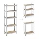 Relaxdays Schwerlastregal, 2er Set, 5 Ebenen, HBT 180x70x30 cm, bis 500 kg, Stahl, Lagerregal, Keller & Garage, Silber