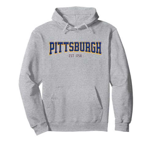 Classic Pittsburgh Print Retro Varsity Vintage Pittsburg Pullover Hoodie