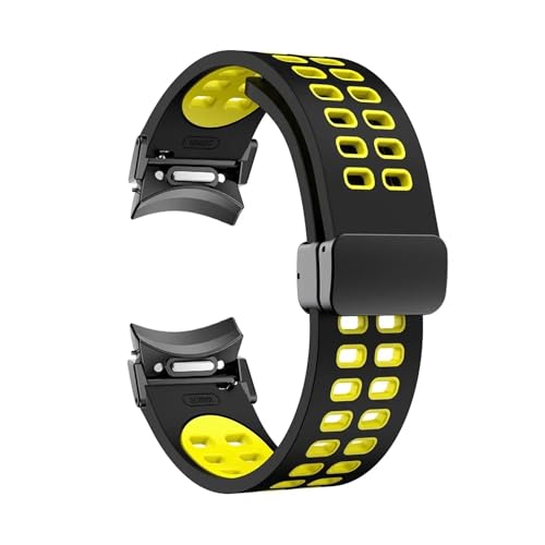 [X] CXgbv Fit For Samsung Galaxy Watch 4 5 6 44mm 40mm oh Classic 47mm 43mm 46mm NCbNtBbg VRuXbg 5Pro 45mm(Black yellow-