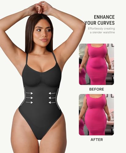 Image of FeelinGirl Shapewear Bodysuit for Women Tummy Control Body Shaper Going Out