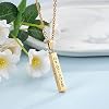 Love Jewelry Personalized Couple Stainless Steel Necklace Engraved Initial Name Vertical Bar Pendant Necklace Gifts for Boyfriend