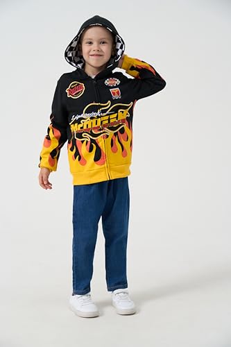 Disney Cars Lightning McQueen Boys Fleece Zip Up Hoodie for Big Kids3