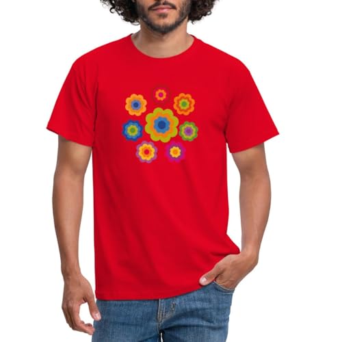 Spreadshirt 70er Jahre Hippie Flower Power Kostüm Blumen Outfit Männer...