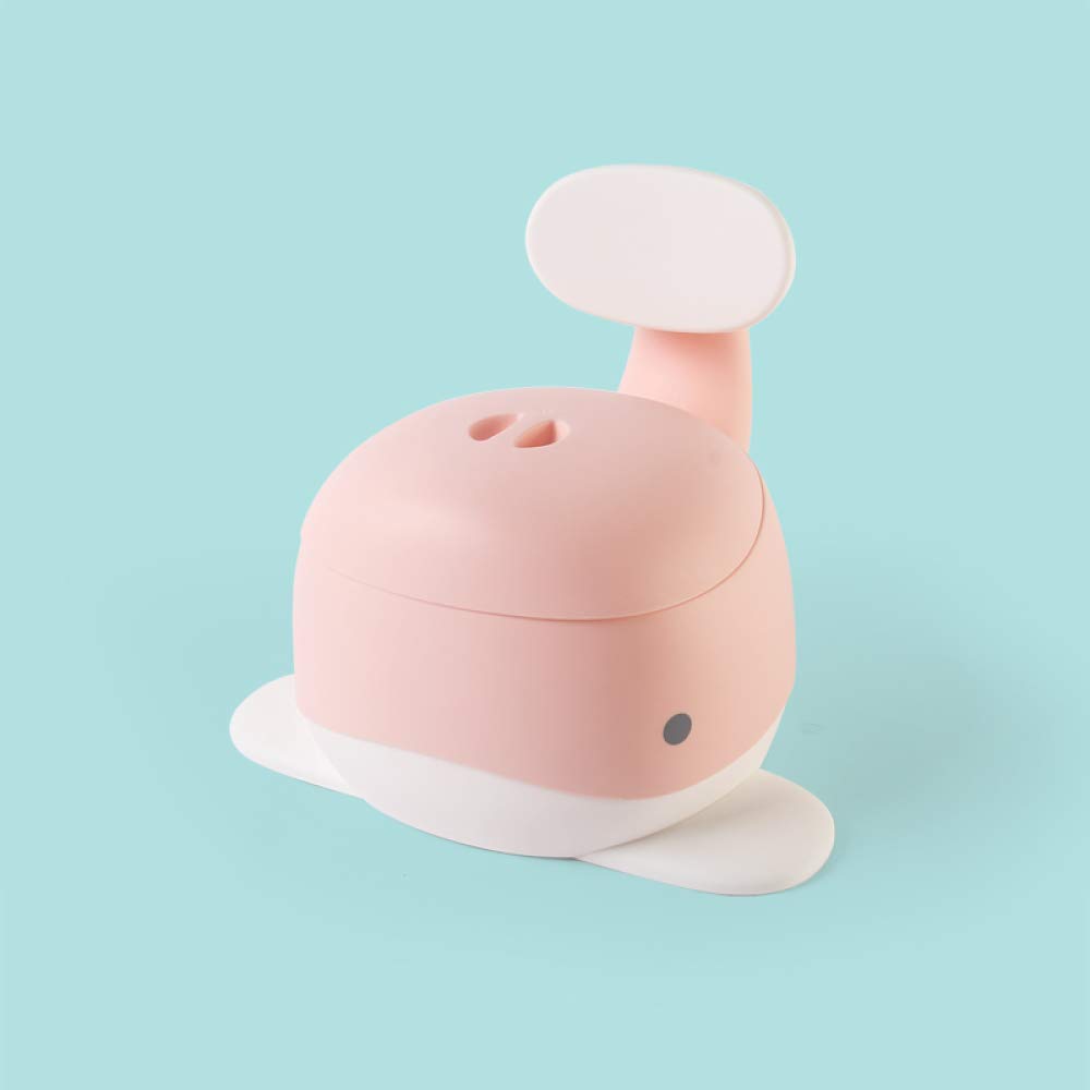 Orinal De Aprendizaje De Ballena con Respaldo, Recipiente Extraíble Y Tapa,Pink