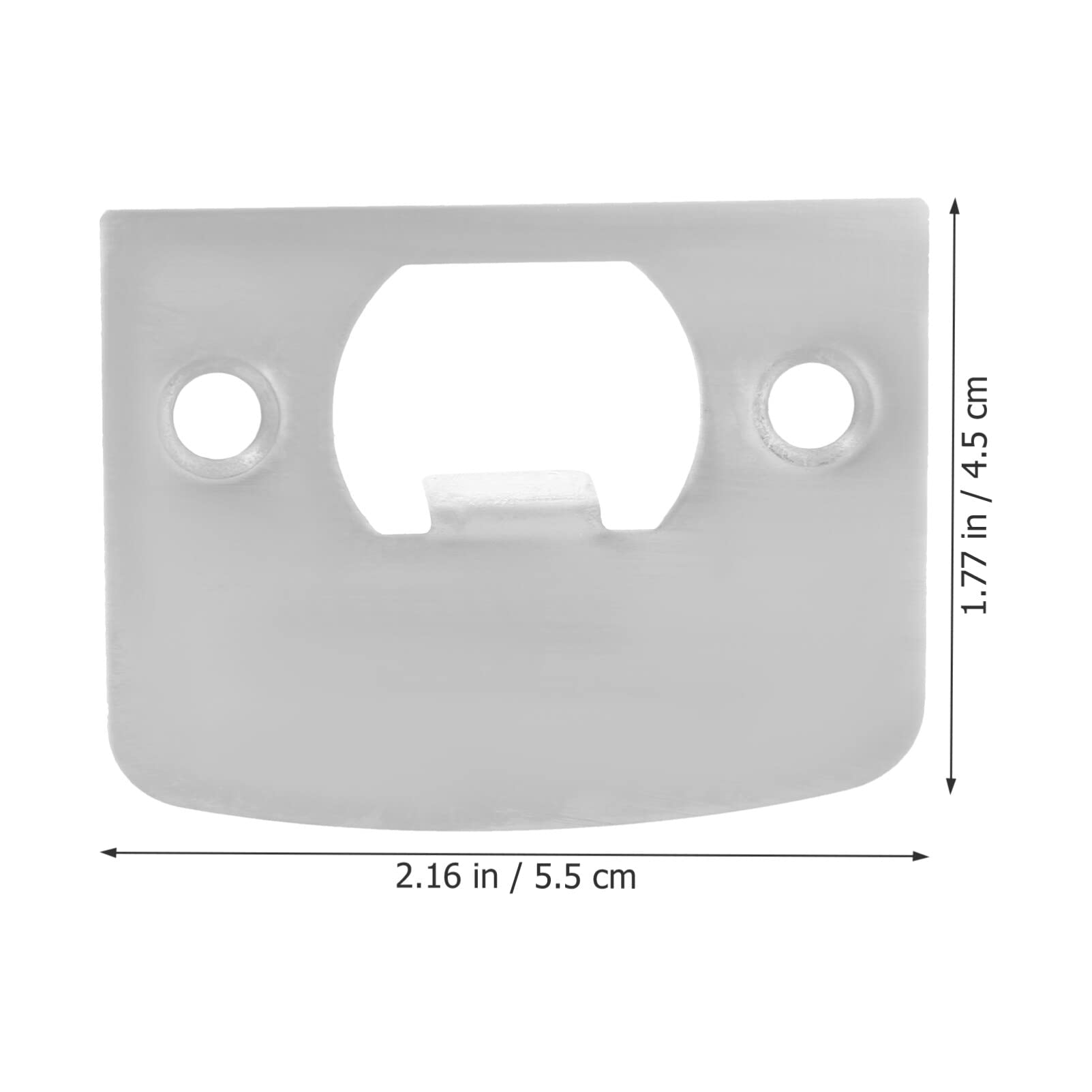 TOVINANNA Strike Plate,Stainless Steel Latch Door Frame Matching Screws Polished Door Latch Strike Plate Replacement Door Security Strike Plates for Wood Jamb Door Internal Door 2.75X1.57in - Image 2