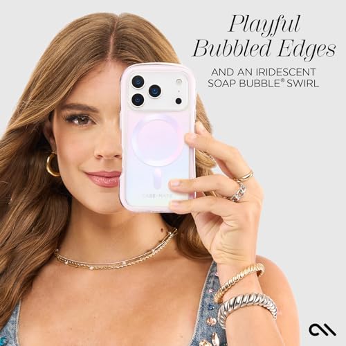 Case-Mate iPhone 17 Pro Case [Compatible with MagSafe] - Stylish Iridescent Phone Case with 16ft Drop Protection - Premium Magnetic Cover for iPhone 17 Pro - Jelly Pop Soap Bubble by Case-Mate - Image 6