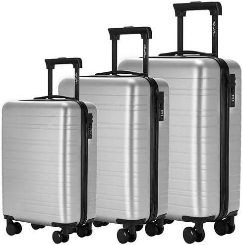 Basics 3-Piece Luggage Sets (20", 24", 28"), Expandable Luggage S...