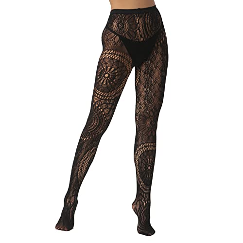 Image of EVERSWE High Waist Fishnet Tights, Thigh High Suspender Stockings