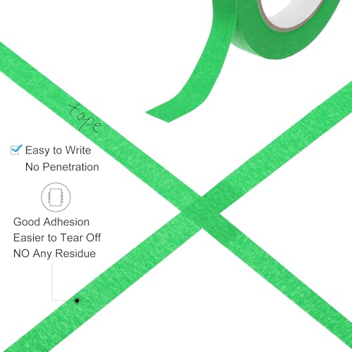 Image of PATIKIL Masking Tape 1 Inch x 55 Yard, 3 Roll General Purpose Adhesive Painting Tape Painters Tape for Arts Crafts Label, Green