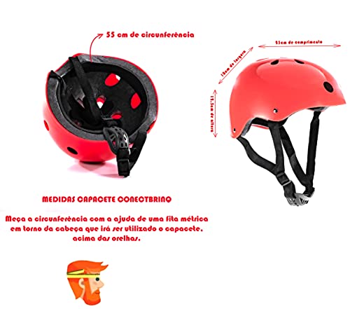 KIT CAPACETE ESPORTIVO COM ACESSÓRIOS DE PROTEÇÃO