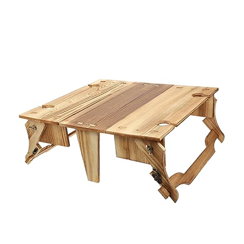 Table de pique-nique pliante bois YARNOW panier multifonction solution rangement facile - 2