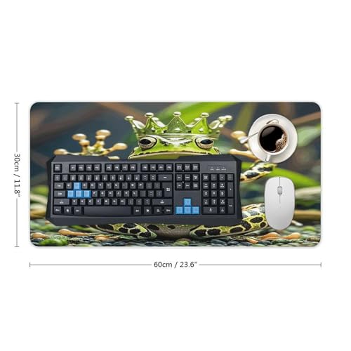 Crown Frog Desk Pad Large Office Desk Mat 30x60cm miniatura 2
