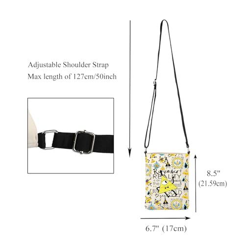 Image of CMNIM Bill Cartoon Crossbody Bag Cartoon Inspired Gifts for Bill C Fans Cartoon Character Crossbody Purse