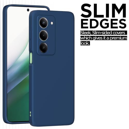 Image of Outlouders Back Cover for Redmi 15 5G | Camera Protection | Durable Soft Matte Silicone Bumper Case (Blue)