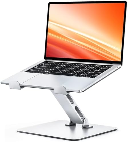 Підставка для ноутбука CIRYCASE для столу, ергономічне складне кріплення для ноутбука з регульованою висотою, вентильована алюмінієва портативна підставка для проектора, сумісна з MacBook Air, ноутбук 10-16 дюймів