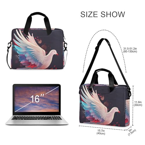 Bolsa para portátil ALAZA Gradient Peace Dove 13-15.6 pulg miniatura 4