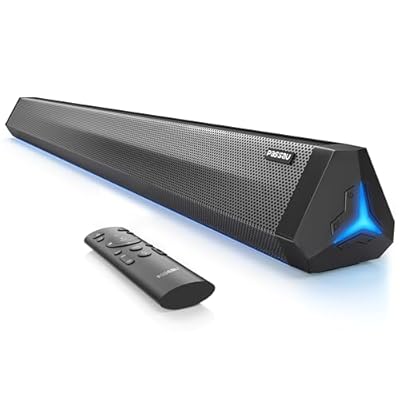 Passau Sound Bar 35 Inch Soundbar for Smart TV Speaker with Bluetooth 5.3 Opt/USB/AUX Connectivity, LED Display, 3 DSP Mode TV Sound Bars for Home Theater Audio PC Gaming Projector