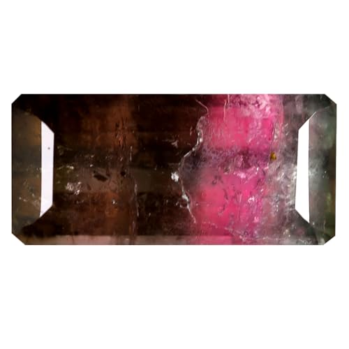 Tourmaline pastèque véritable de 2.65 ct taillée en octogone pour création joaillière