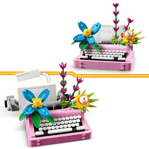 Image of LEGO Creator 3in1 Typewriter with Flowers Toy Playset 31169 Building Blocks Toys for 8+ Gift for Boys and Girls