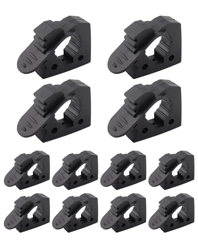Image of Quick-Release Clamp Mount Rubber Clamp Grip for 1-1 /7'' to 1-3 /7'' Diameter Tools and Equipment Used on Off-road vehicle, UTV, ATV, Van, Trucks, Boat & Train- 12 Pack
