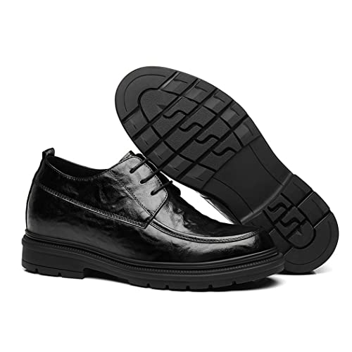 Men's Wide Oxford Sneakers Casual Business Dress Elevator Shoes Invisible Height Increase Leather Walking Shoes3