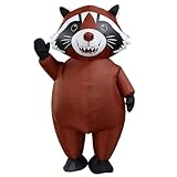 JASHKE Disfraz Inflable de Mapache para Adulto Disfraces Inflables Mapache Traje para Adultos Carnaval Halloween Navidad