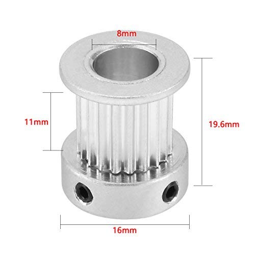 Sourcing Map Lot 2 Poulies GT-2 20 & 60 Dents Alésage 8 Mm + 2 Courroies 200 Mm – Kit Synchrone Aluminium Pour Imprimante 3D, CNC, Transmission Précise