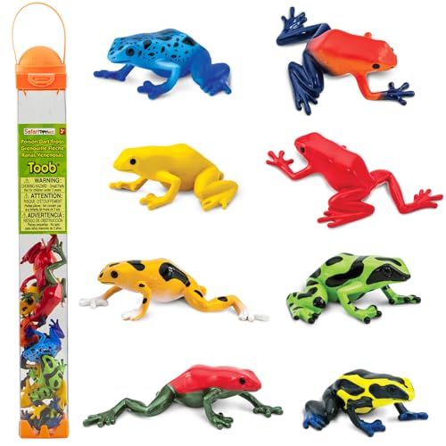 Safari Ltd TOOB Poison Dart Frog TOOB | Grün, Blau, Gelb, Gold, Rot,...