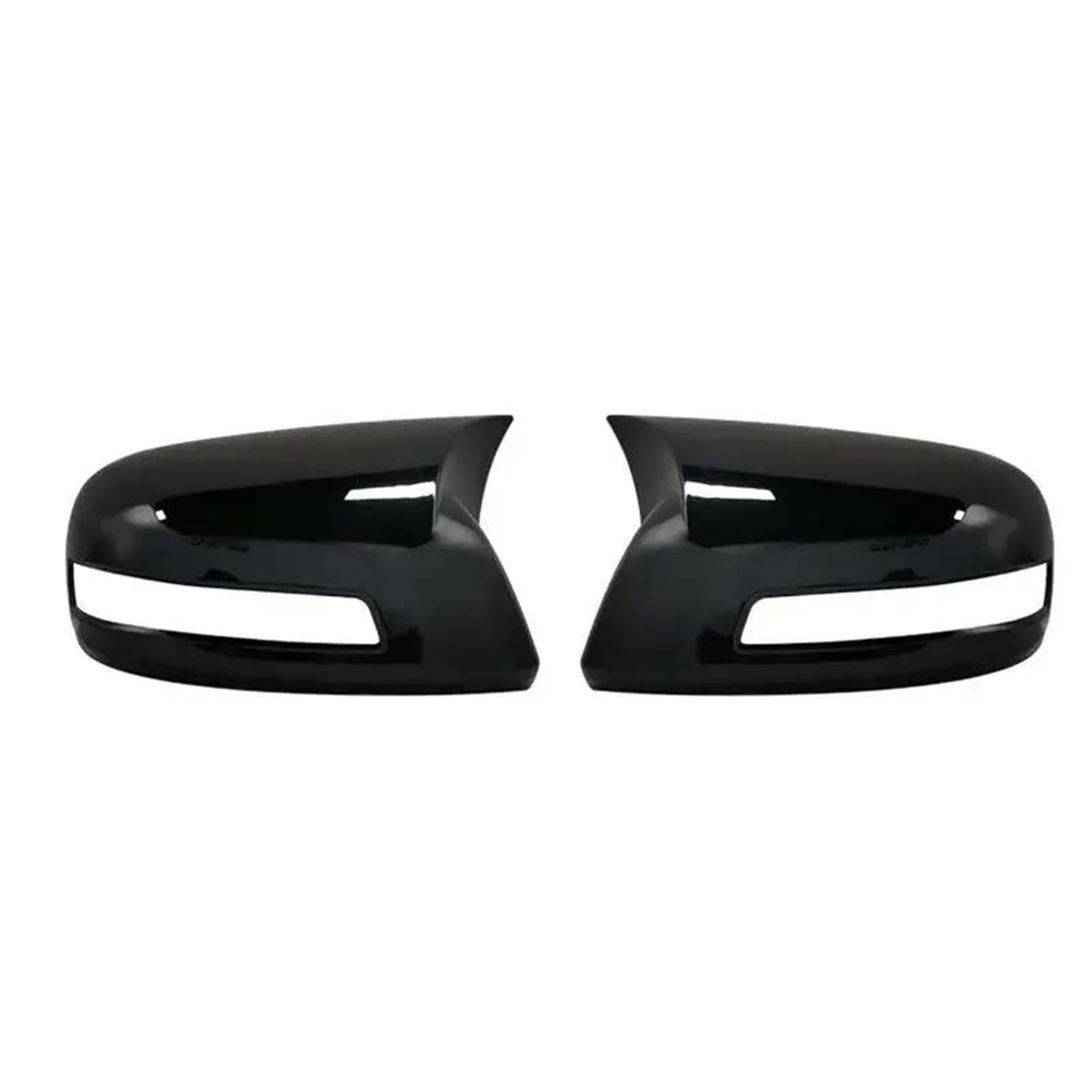 for Civic 2012 2013 2014 2015 ABS Car Rearview Side Mirror Cover Wing Cap Exterior Door Housing Trim Adhesive Sticker(Black)