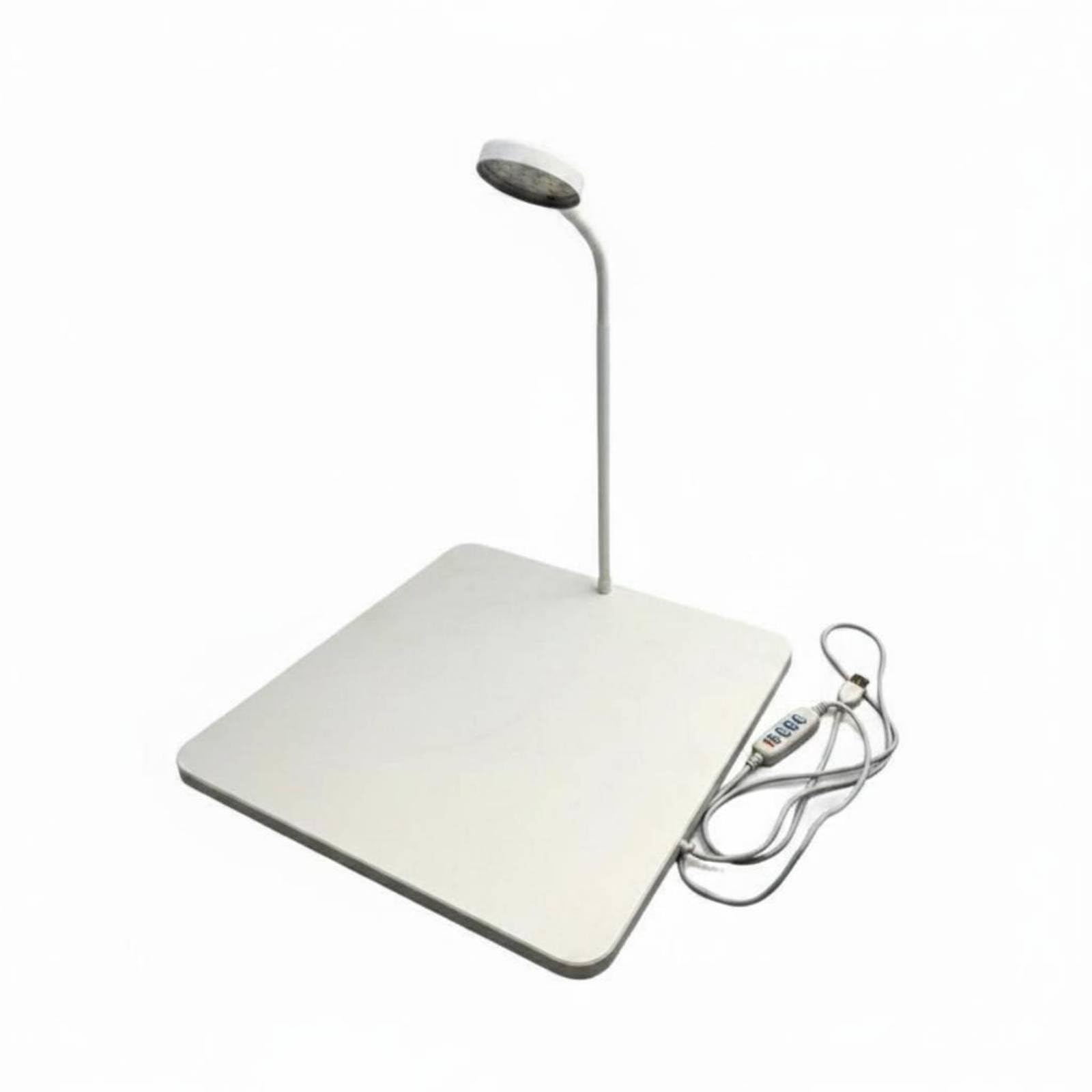Lámpara de Acuario LED Luz de Pecera Lámpara para Paisajismo Acuático Lámpara de Plantas con Brazo Ajustable Control Sencillo de Colores y Brillo Base, Blanco Marfil, Grande
