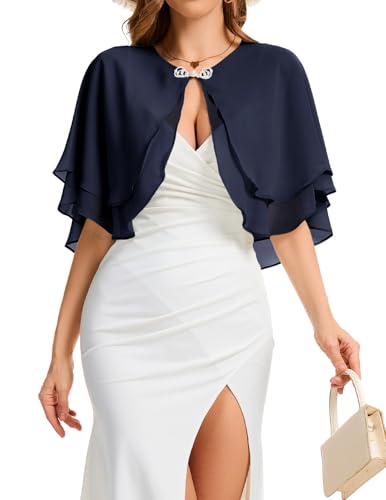 Bbonlinedress Chiffon Capes Damen Bolero festlich Sommer Schultertuch...