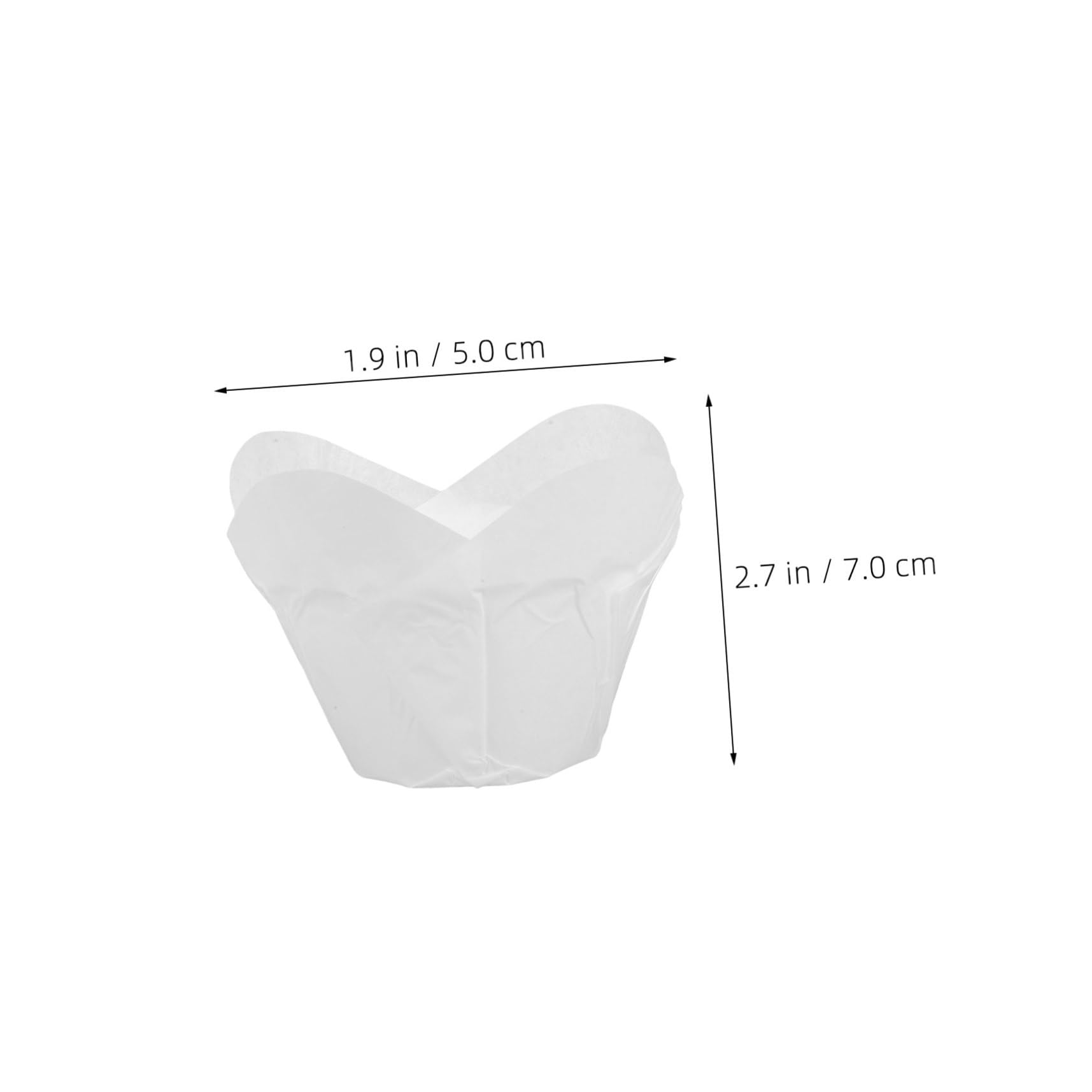 200 Piezas Tulip Muffin Liners Greaseproof Baking Cups Lotus Style Nonstick Oil-resistant Standard Paper Wrappers For Cupcakes Desserts Parties