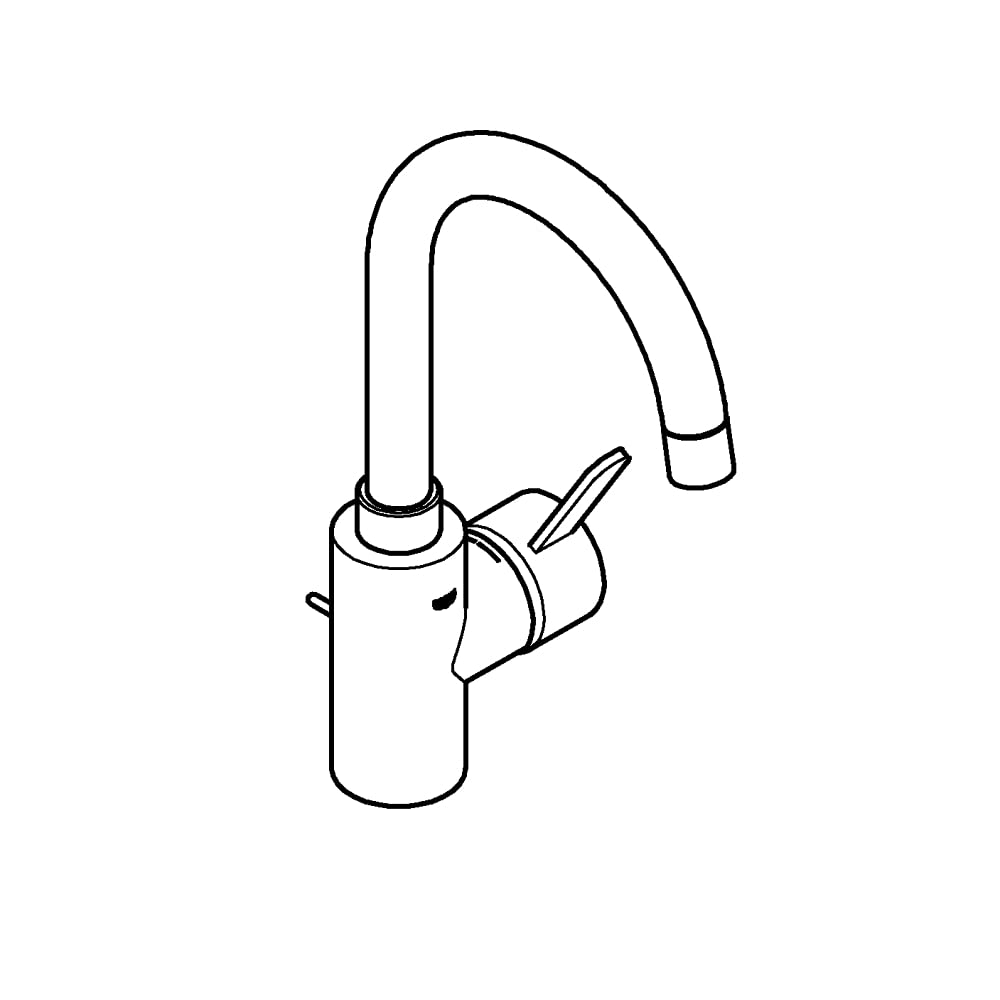 Grohe Eurosmart Cosmopolitan - Grifo de lavabo de 1/2" Tamaño L, color cromo (Ref.32830001)