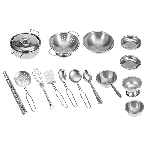 LUNWJJIP Juego de Utensilios de Cocina de Acero Inoxidable de 16/18/25 Piezas, Tapas...