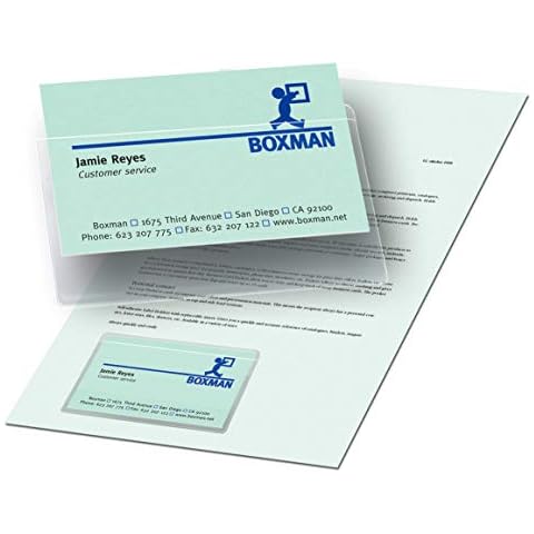 Pelltech 60 x 95mm Self Adhesive Business Card Pocket (Pack of 100) Cover