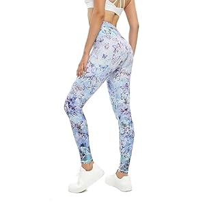 Sustainale High Waisted Yoga Capris Leggings with Pockets for Women Workout Fitness Running Pants Tight