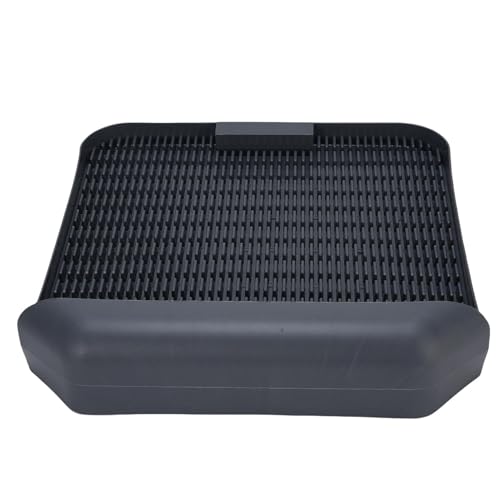 Tapis de litière pour chat double couche gris tapis de sol étanche lavable