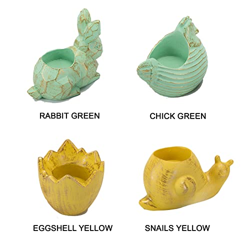 Keebgyy 211105DJ01-1-10386-1806229741 Resin Rabbit Tealight Candle Holder thumb #6