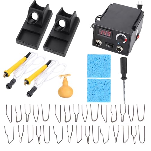 Recopilación de Pirograbado los 10 mejores. 44 Zerodis Máquina de pirograbado, Kit de Quema de Madera Profesional, Juego de máquina de pirografía de Temperatura Ajustable, Herramienta de Pluma de Soldador eléctrico(Enchufe...
