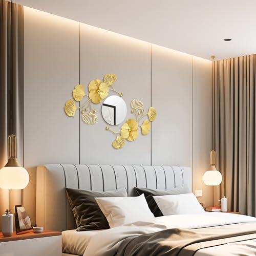 Tandefio 3 Pcs Metal Decorative Wall Mirrors for Living Room Metal Ginkgo Leaf Mirror Modern Creative Wall Decor Art Hanging Decor Mirror for Entrance Bedroom Living Room (Gold,16.inches) Tandefio 3 Pcs Metal Decorative Wall Mirrors for Living Room Metal Ginkgo Leaf Mirror Modern Creative Wall Decor Art Hanging Decor Mirror for Entrance Bedroom Living Room (Gold,16.inches)
