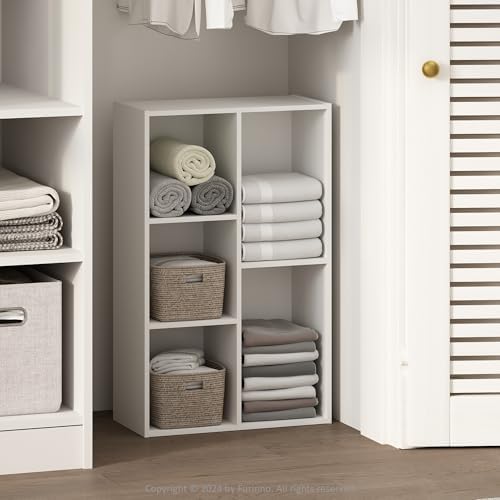 Furinno Reed Closet Organizers and Storage, 5-Cube Reversible Clo...