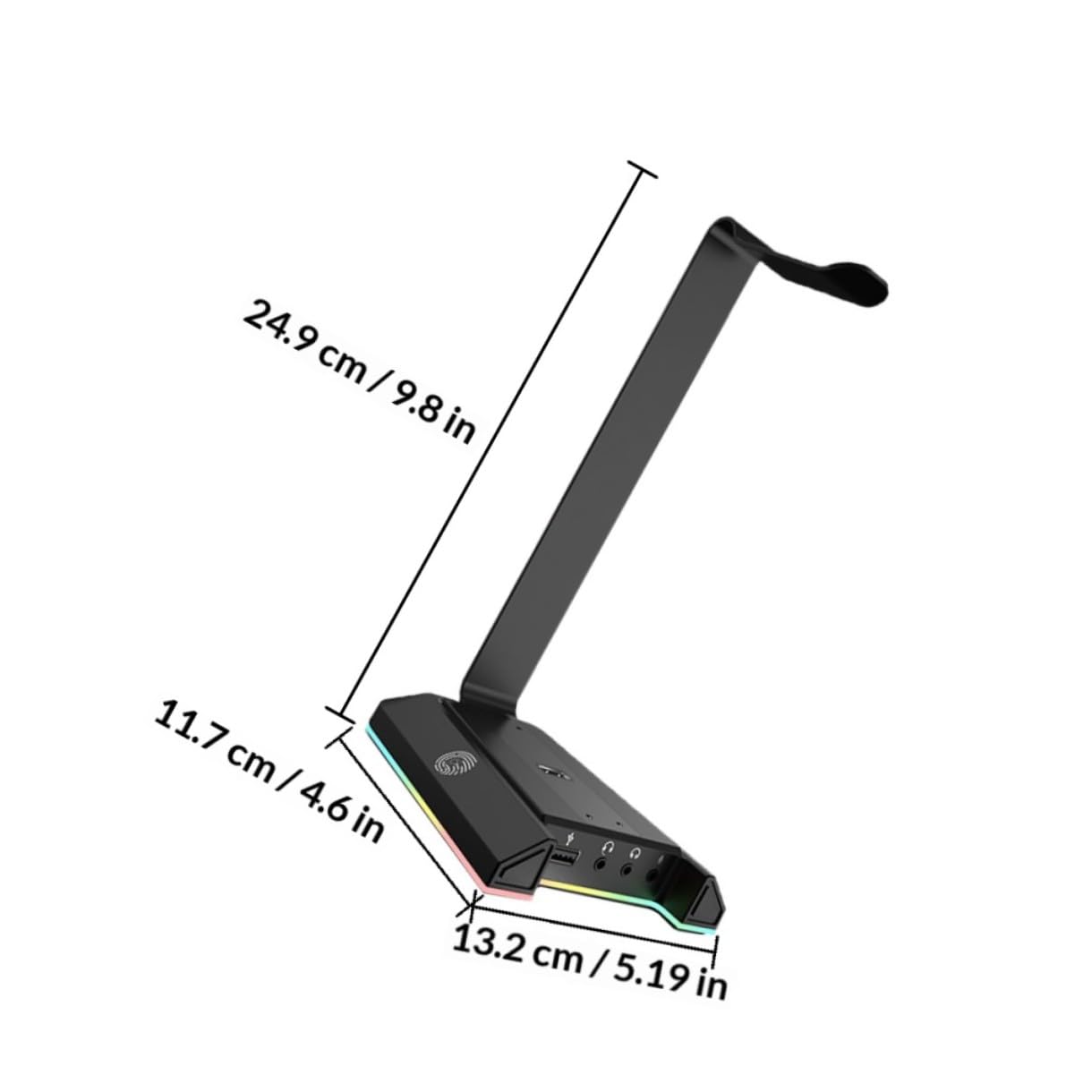 SOIMISS Supporto per Cuffie da Gioco da Tavolo in Abs Nero | Porta Cuffie Porta USB ad Alta Potenza, Compatibilità Multiuso, per Altri Dispositivi e Telefono