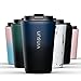 Vinsun Tazza Termica da Viaggio 350ml - Thermos per Caffè e Tè caldo e freddo - Bicchiere Termico in Acciaio Inox a Doppia Parete - Coperchio con Beccuccio, Chiusura Ermetica, Senza BPA