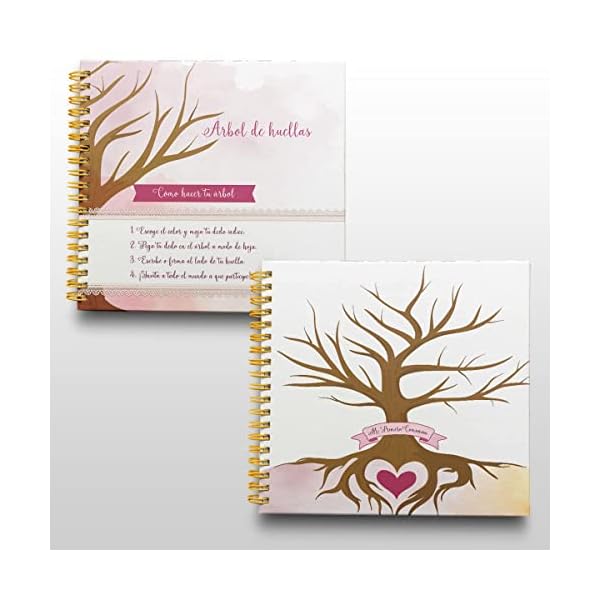 Libro de Firmas Comunión Niña Personalizado - Libro de Firmas Tamaño 25 x 21 cm. Personalización del Álbum en Portada… - Imagen 6