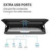 Ant Esports NC210 Gaming Notebook Cooler with 6 Cooling Fans for 10" - 15.6" Laptops, RGB Lights, 2 USB Ports