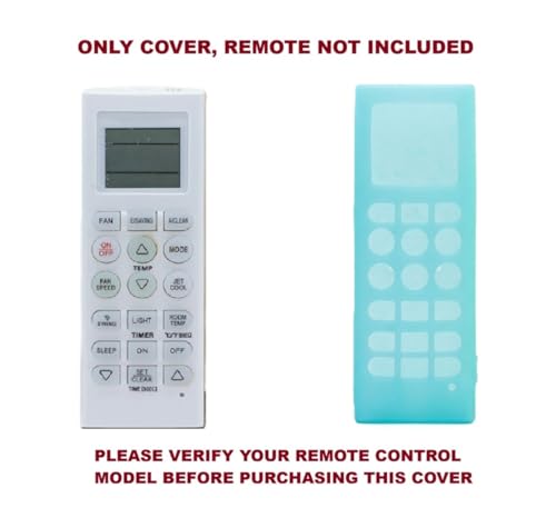 Image of Silicone Cover Compatible with LG Split /Window Inverter Air Conditioner Remote Control, Shockproof, Stylish, Easy to find in Darkness - Glow in Dark Blue-1