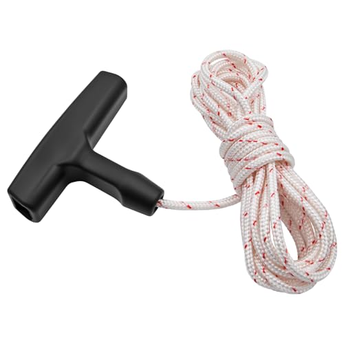 Bopurtotly 10 ft (3.5mm) Heavy Duty Nylon Recoil Starter Rope with Ergonomic Handle Universal Pull Cord Replacement for Lawn Mower Chainsaw Generator & Small Engines