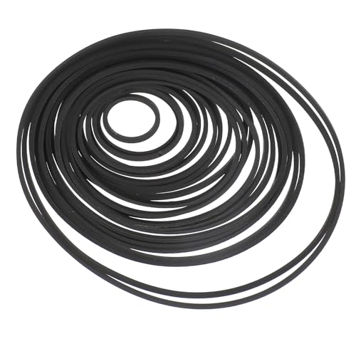 SEWACC Cassette Recorder Rubber Belt 1.5mm Square Cross-section, Flat Loop 25-135mm Length, 20+ Pieces for Tape Deck Repair and Maintenance, Compatible with Dvd Drives and Portable