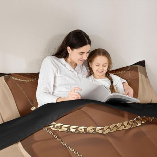 Image of Erosebridal Black Woman Full Comforter Set African American Bedding Set for Teens Adult Afro Black Female Quilt Comforter Pretty Woman Magical Bed Set Room Decor (1 Comforter, 2 Pillowcases)