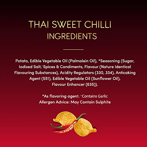 Image of Lay's Gourmet Kettle Chips 55g, Thai Sweet Chilli flavour, Premium Slow-Cooked Potato Chips, Chips and Snacks